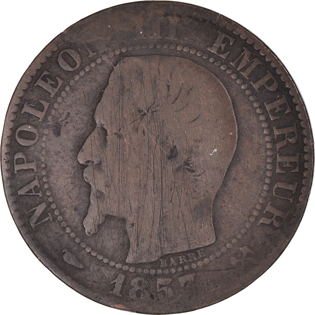 Coin, France, Napoleon III, Napoléon III, 5 Centimes, 1853, Rouen, 