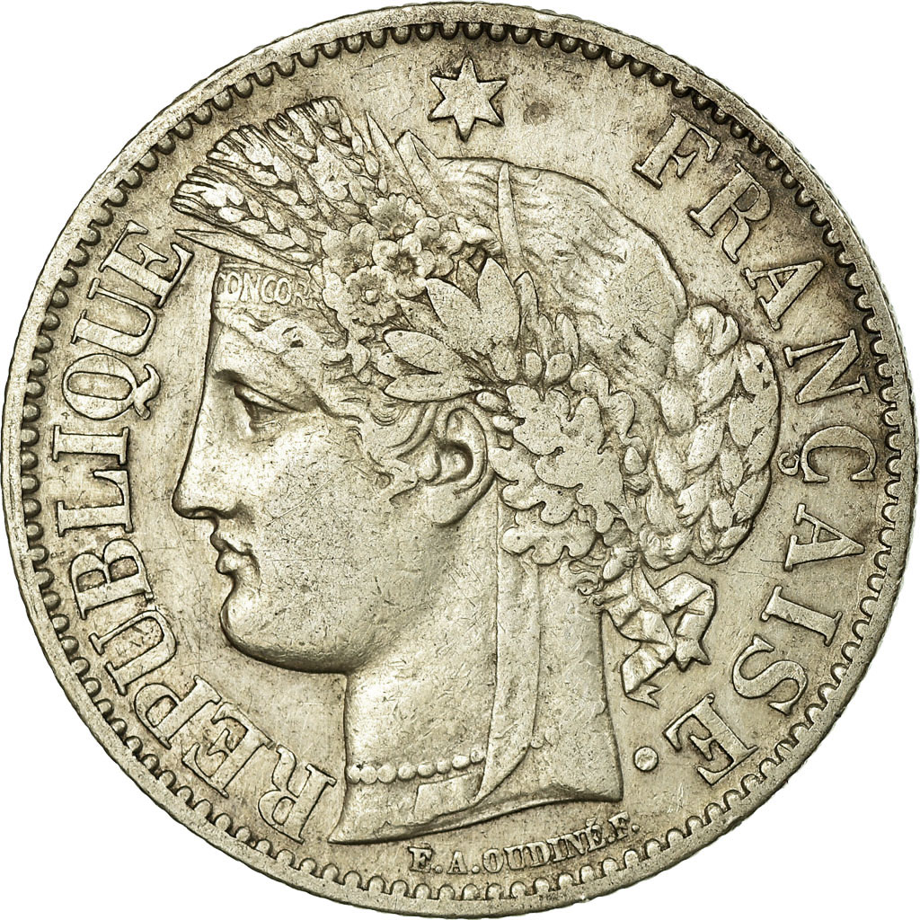 Munten, Frankrijk, Cérès, 2 Francs, 1894, Paris, ZF, Zilver, Gadoury:530a
