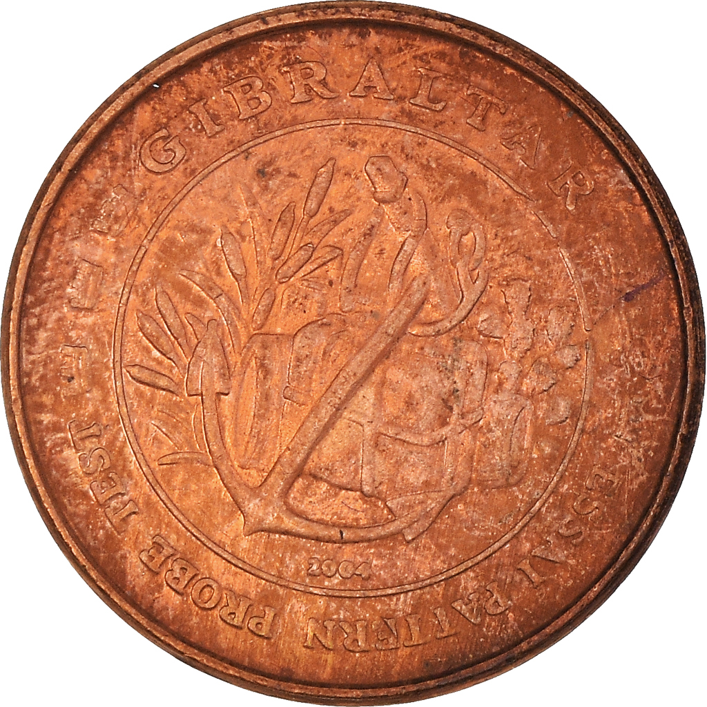 Gibraltar, Fantasy euro patterns, Euro Cent, 2004, SC, Cobre chapado en acero