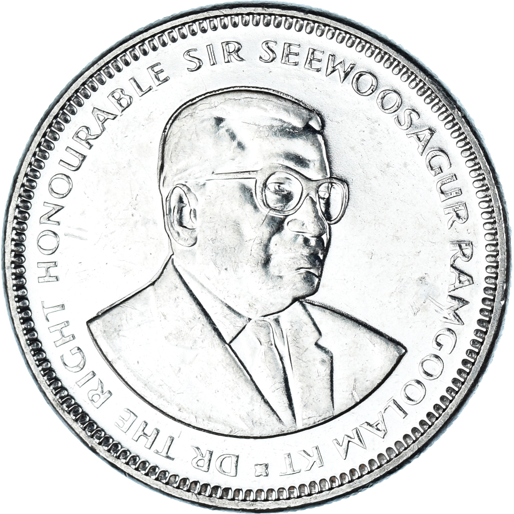 Moneda, Mauricio, 1/2 Rupee, 2010, FDC, Níquel chapado en acero, KM:54