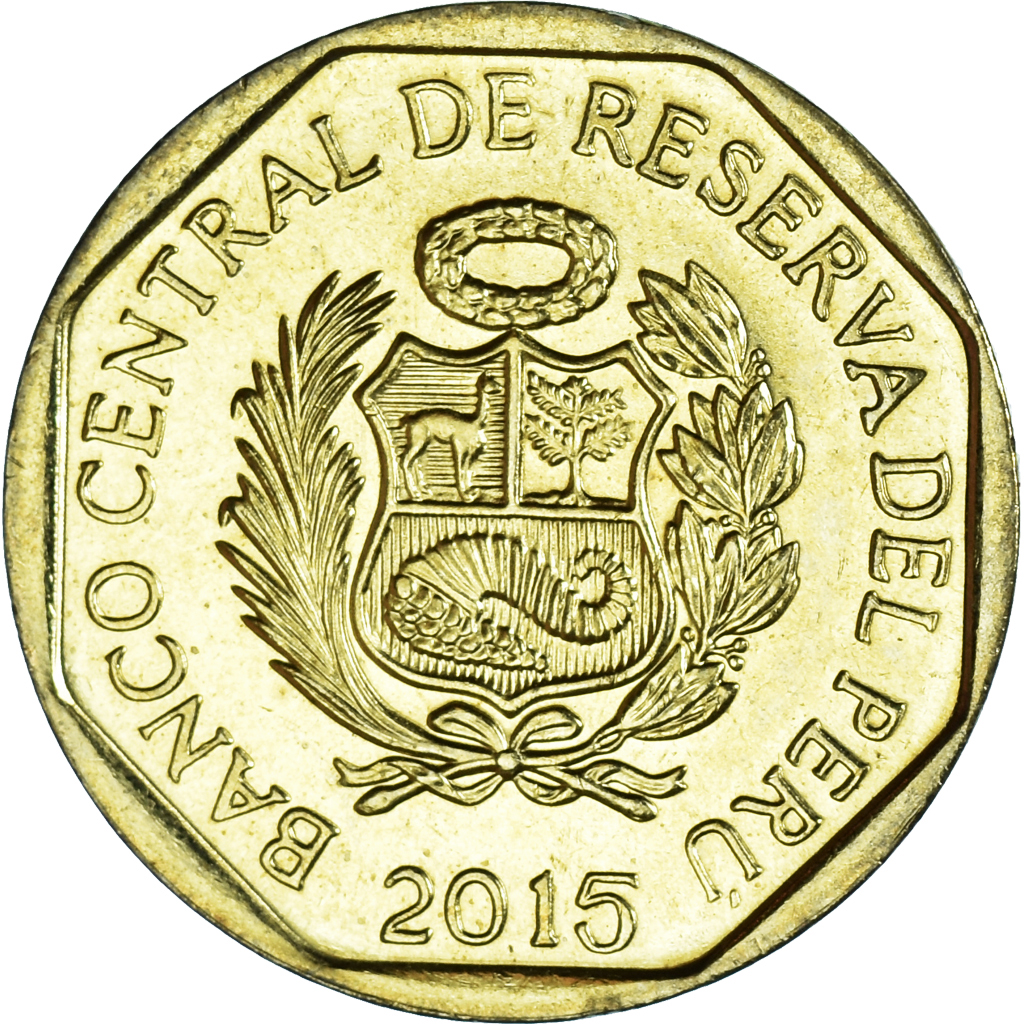 Coin, Peru, 10 Centimos, 2015, , Brass, KM:305.4