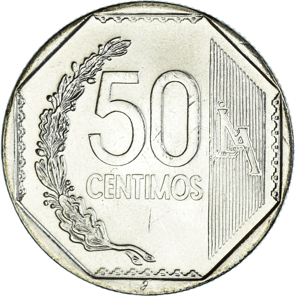 Coin, Peru, 50 Centimos, 2015, , Cupronickel, KM:307.4