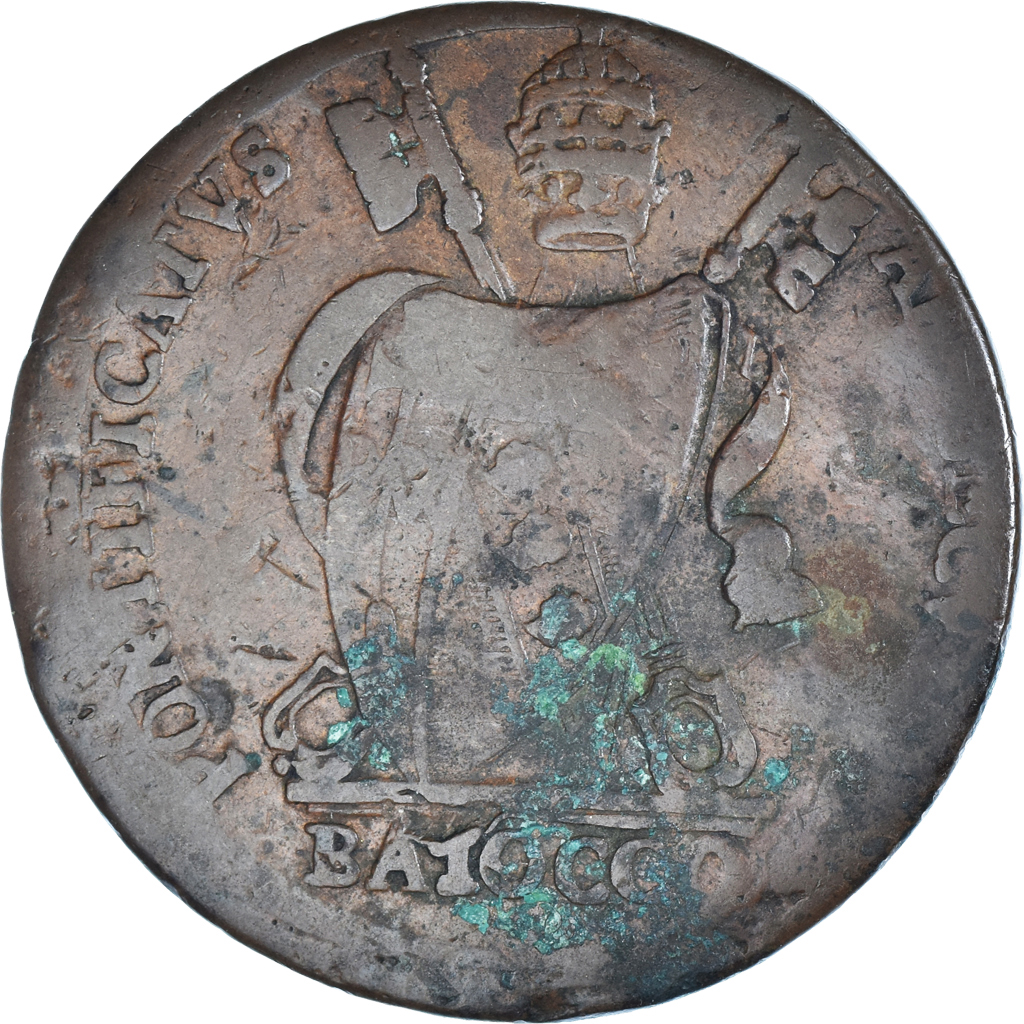Coin, VATICAN CITY, Baiocco, 1802, , Cuivre, KM:1267