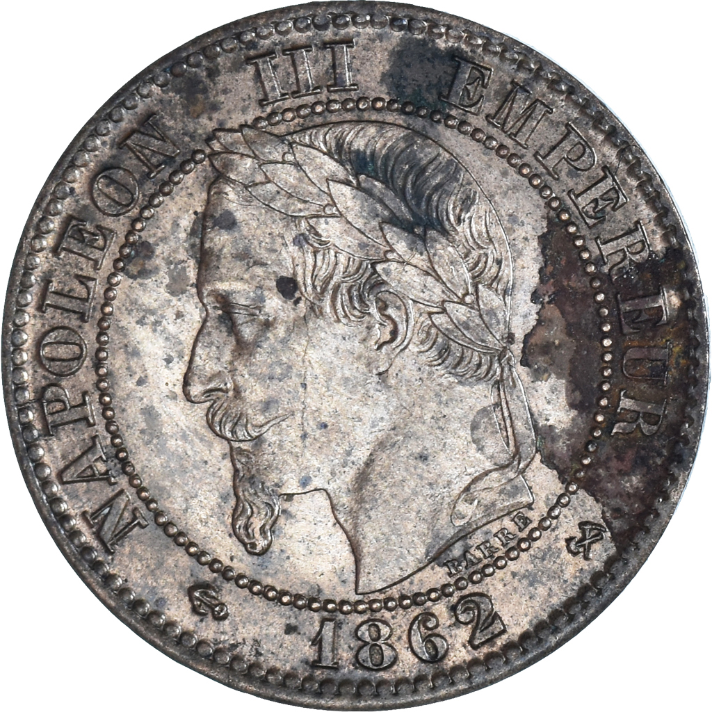Coin, France, Napoleon III, 2 Centimes, 1862, Bordeaux, , Bronze