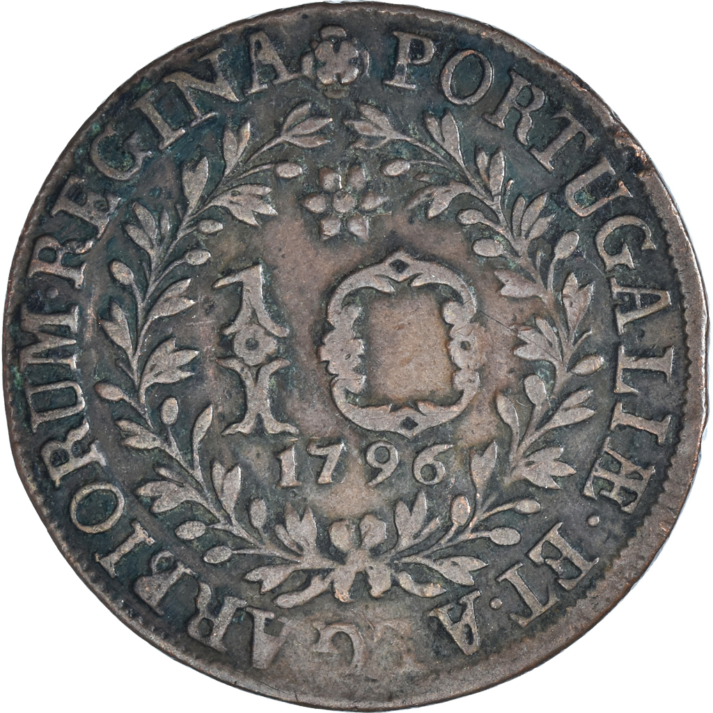 Coin, Portugal, 10 Reis, 1796, Maria I, , Copper, KM:KM# 5
