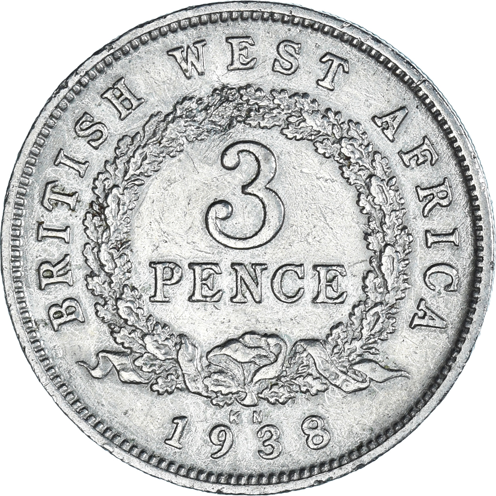Coin, BRITISH WEST AFRICA, VI, 3 Pence, 1938, , Coppernickel