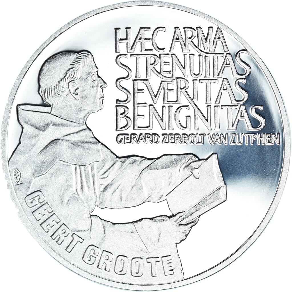 Coin, Netherlands, 25 Ecu, 1990, Beatrix Geert Groote,BE, , Silver