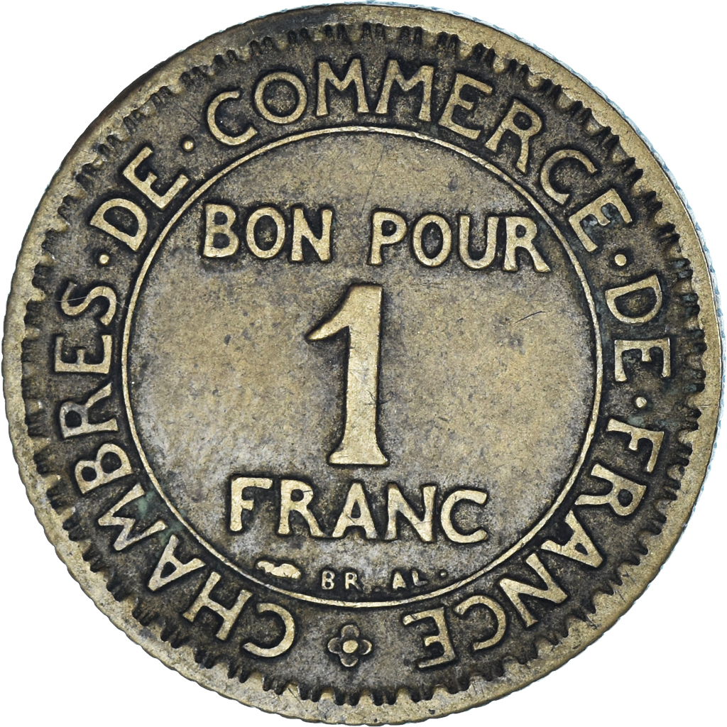 Coin, France, Chambre de commerce, Franc, 1923, Paris, 