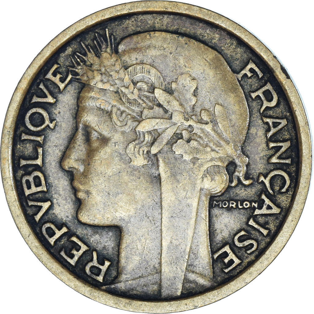 Moneda, Francia, Morlon, Franc, 1932, BC+, Aluminio - bronce, KM:885