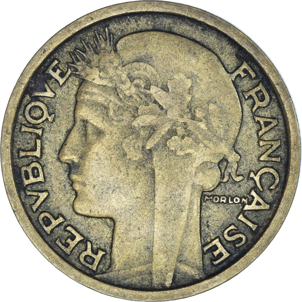 Moneda, Francia, Morlon, Franc, 1932, BC+, Aluminio - bronce, KM:885