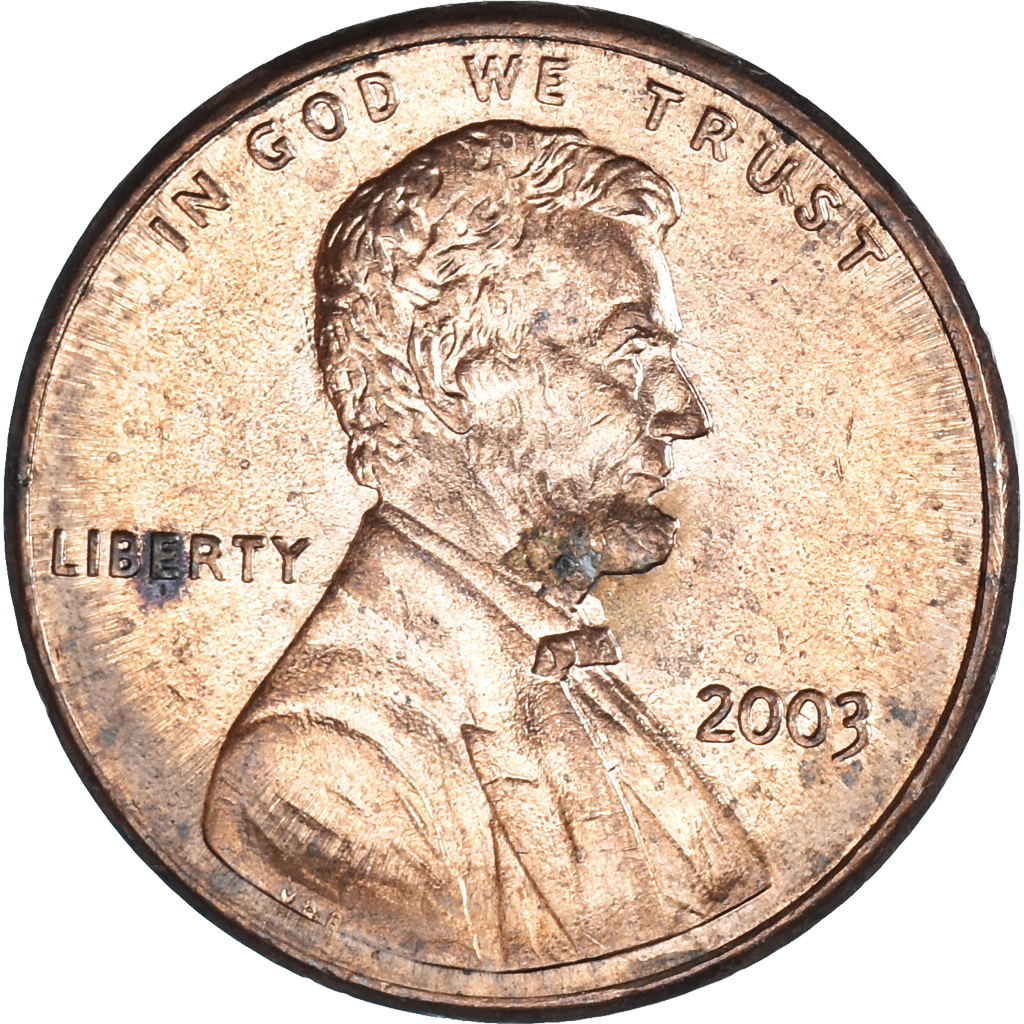 Moneda, Estados Unidos, Lincoln Cent, Cent, 2003, U.S. Mint, Philadelphia, BC+