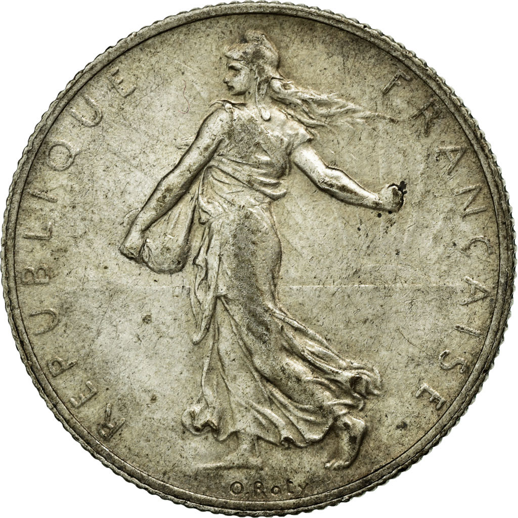 Coin, France, Semeuse, 2 Francs, 1909, , Silver, Gadoury:532