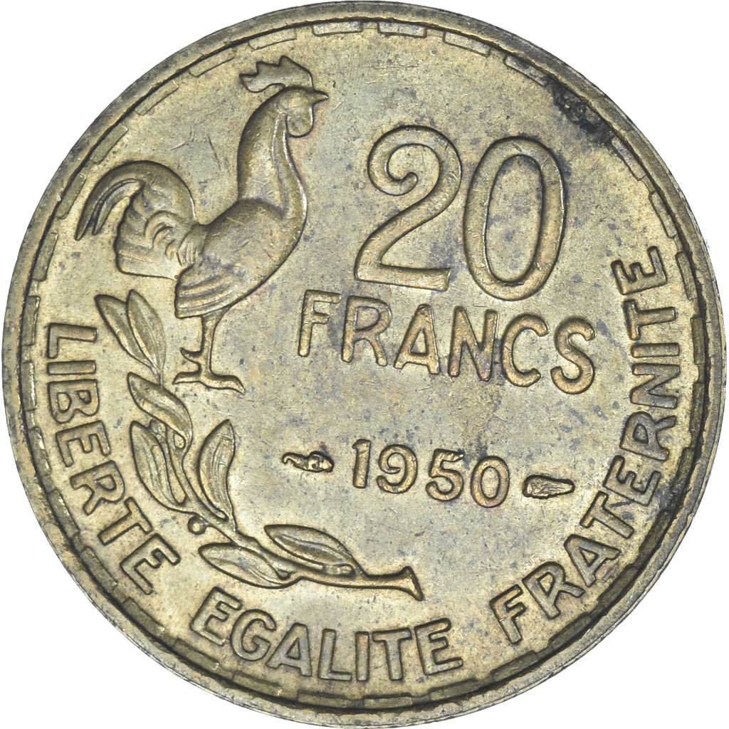 Coin, France, Guiraud, 20 Francs, 1950, Paris, , Aluminum-Bronze