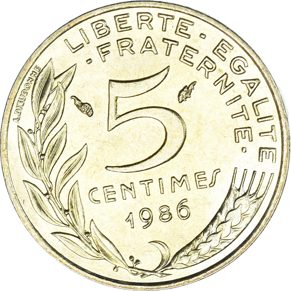 Coin, France, Marianne, 5 Centimes, 1986, Paris, , Aluminum-Bronze