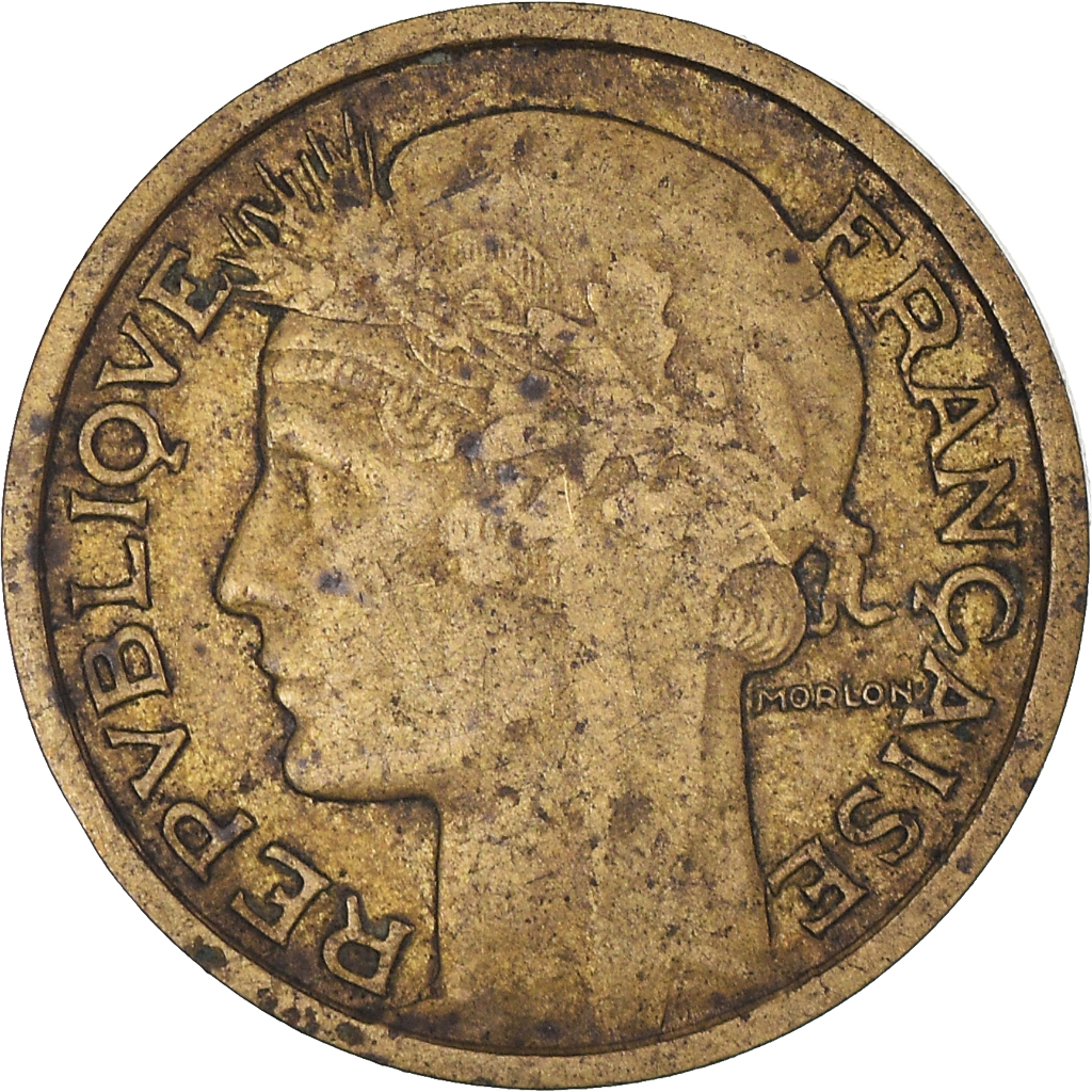 Moneda, Francia, Morlon, 50 Centimes, 1938, Paris, BC+, Aluminio - bronce