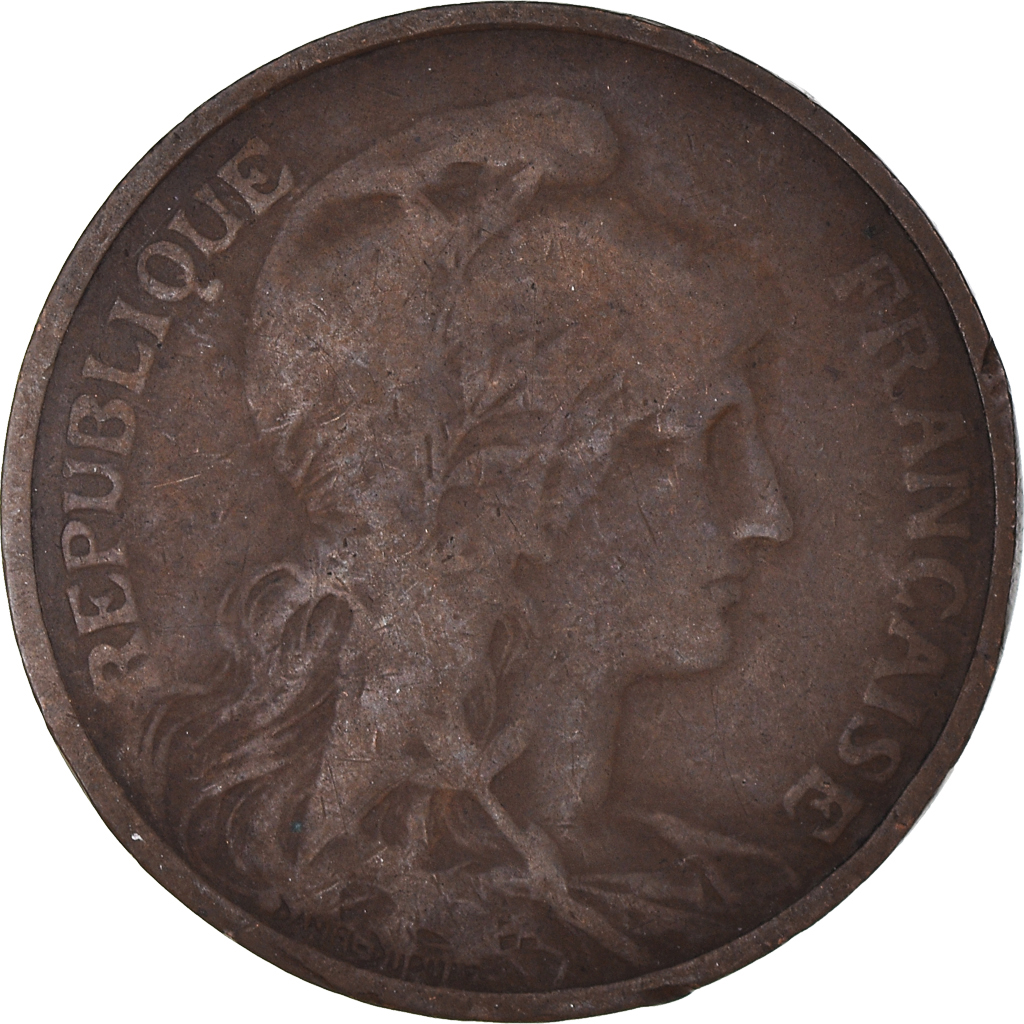 Moneda, Francia, Dupuis, 5 Centimes, 1907, Paris, BC, Bronce, KM:842
