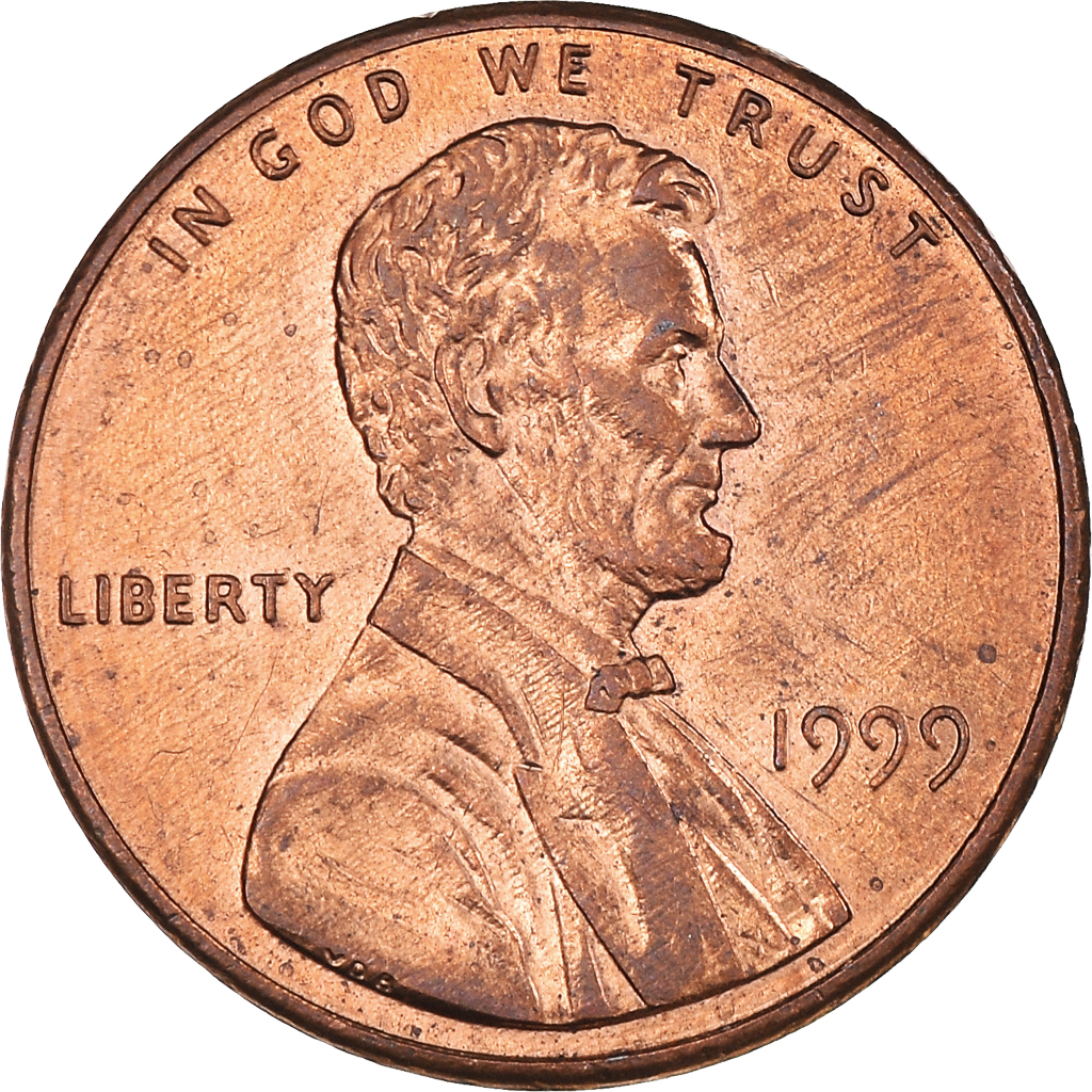 Moneda, Estados Unidos, Lincoln Cent, Cent, 1999, U.S. Mint, Philadelphia, MBC+