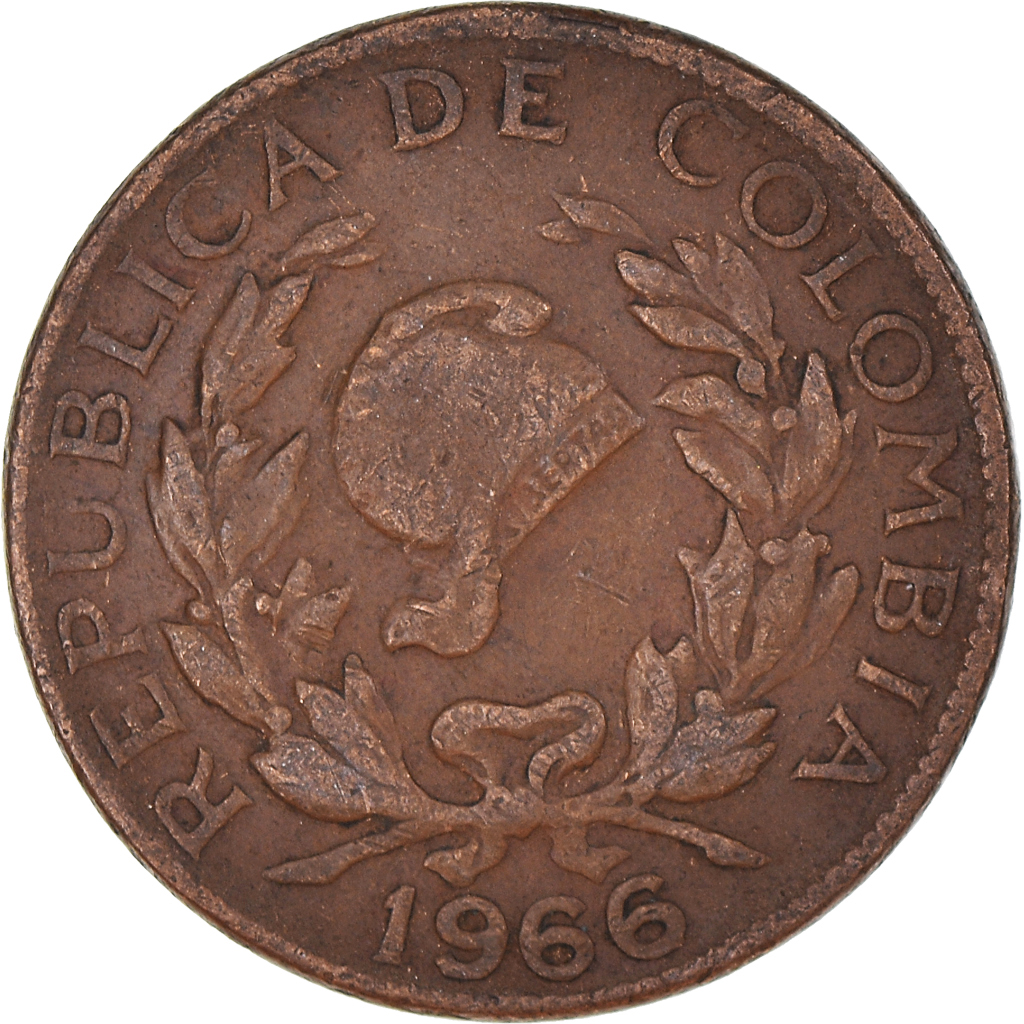 Coin, Colombia, 5 Centavos, 1966, , Bronze, KM:206
