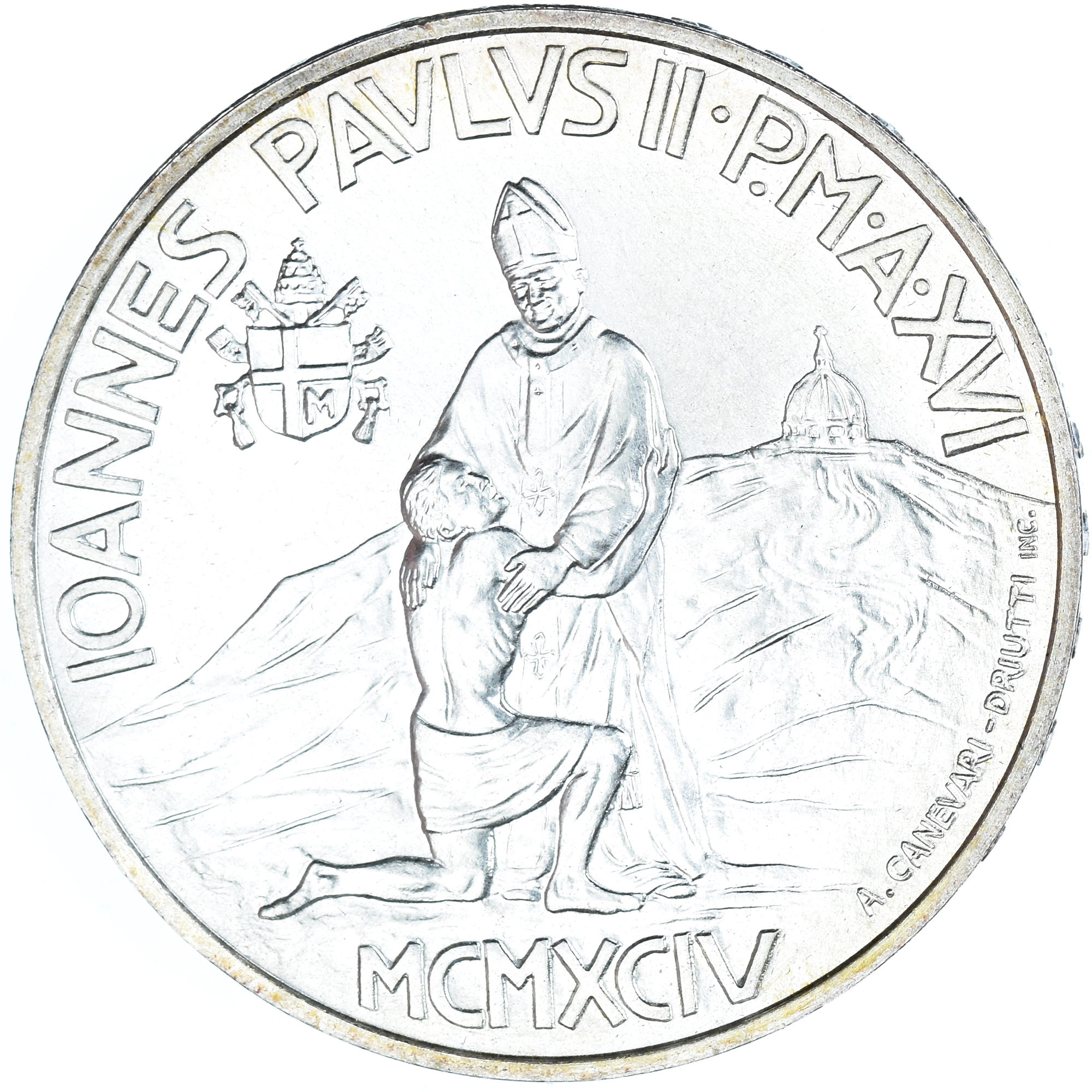 Coin, VATICAN CITY, John Paul II, 1000 Lire, 1994, FDC, , Silver