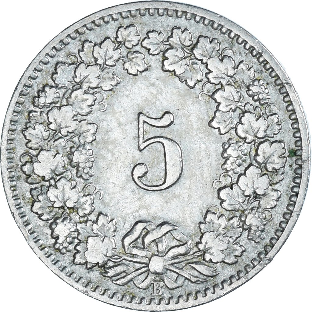 Coin, Switzerland, 5 Rappen, 1908, Bern, , Copper-nickel, KM:26