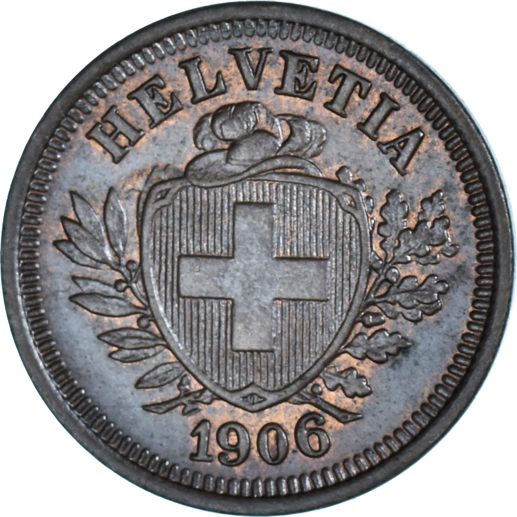 Coin, Switzerland, Rappen, 1906, Bern, , Bronze, KM:3.2