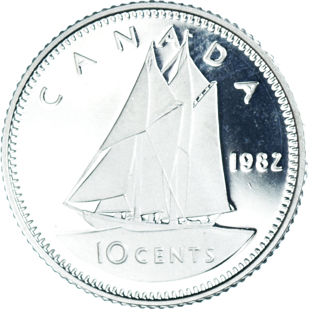 Coin, Canada, Elizabeth II, 10 Cents, 1982, Royal Canadian Mint, Ottawa, BE