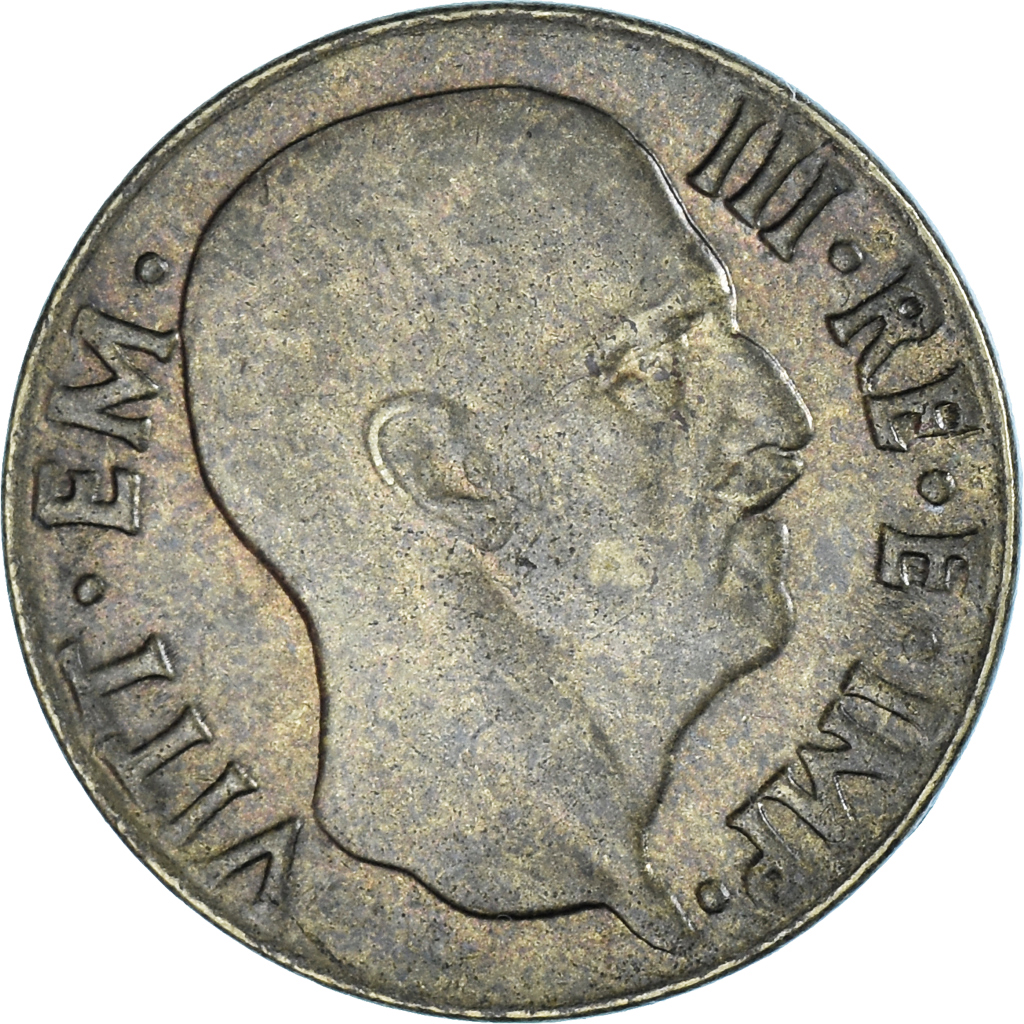 Moneda, Italia, Vittorio Emanuele III, 5 Centesimi, 1942, Rome, MBC+, Aluminio -