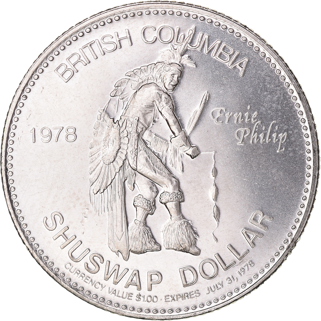 Canada, Jeton d'échange., Indian Heritage, 1978, Shuswap Dollar