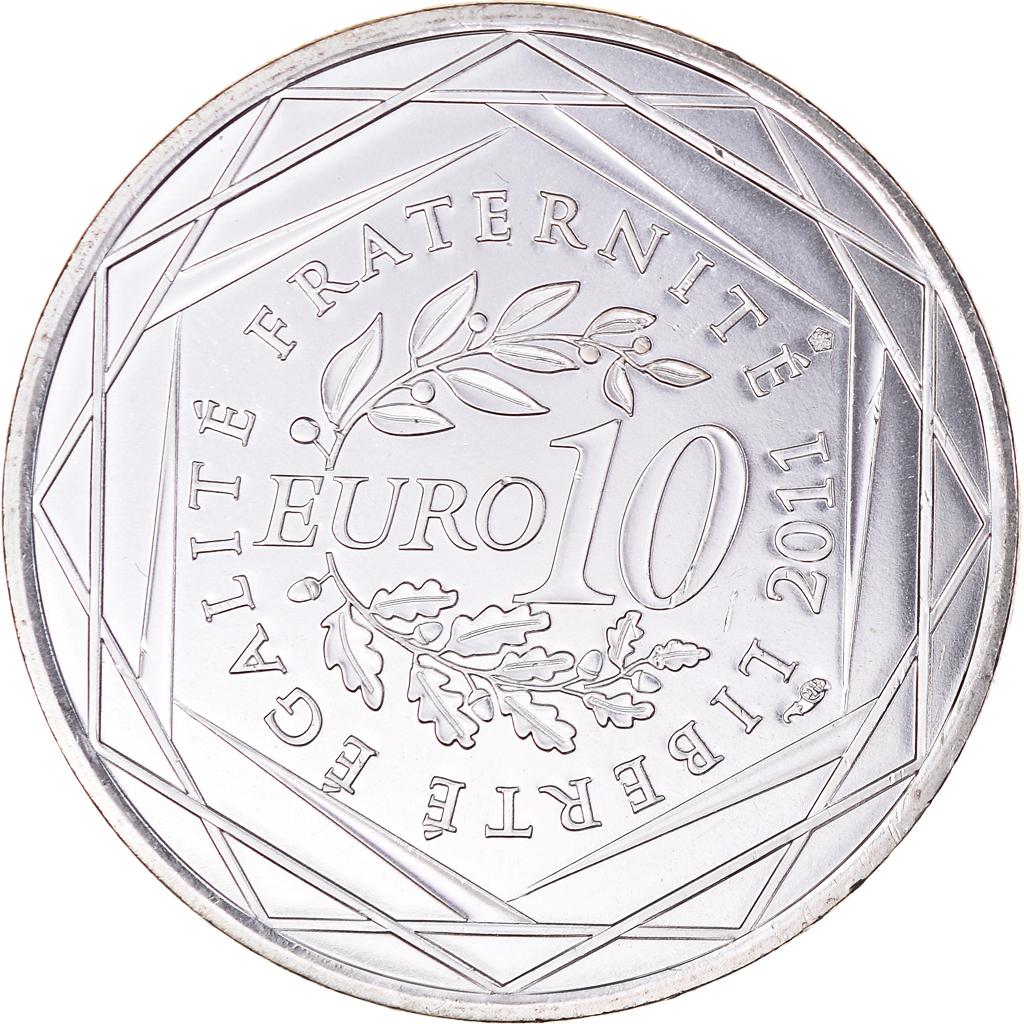 Frankreich, 10 Euro, 2011, Paris, Picardie., STGL, Silber, KM:1747