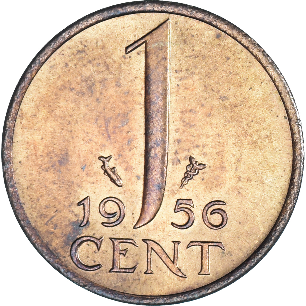 Coin, Netherlands, Cent, 1956, , Bronze, KM:180