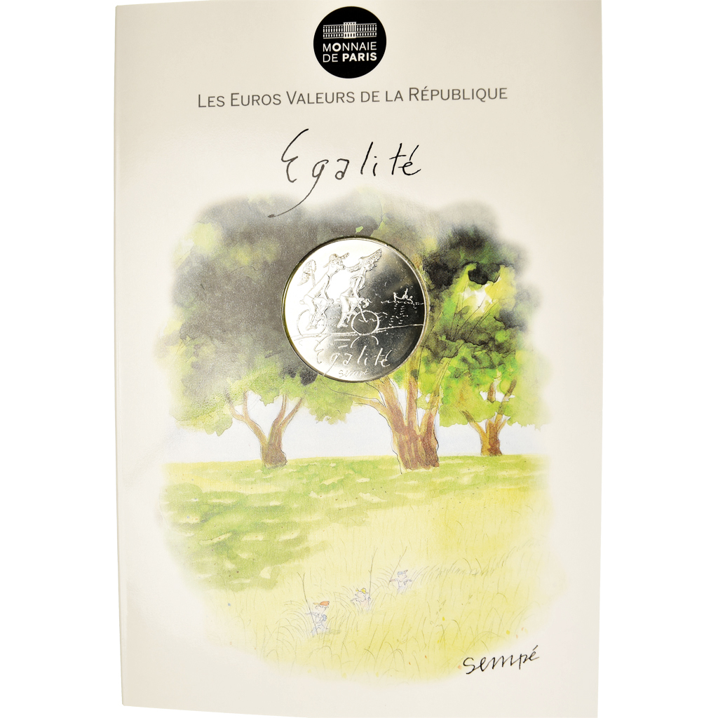 France, Monnaie de Paris, 10 Euro, Egalité, 2014, EGALITÉ.Sempé, FDC, Argent