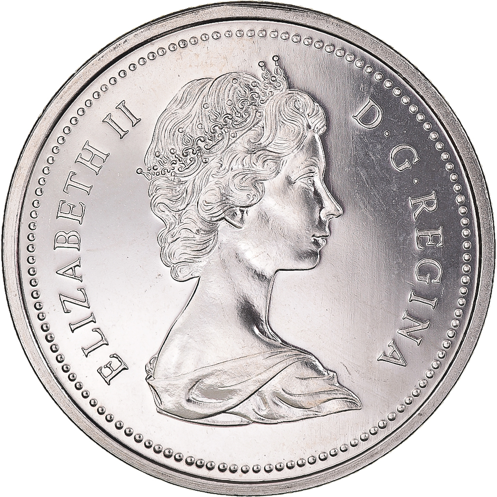 Coin, Canada, Elizabeth II, Dollar, 1973, Royal Canadian Mint, Ottawa, Île du