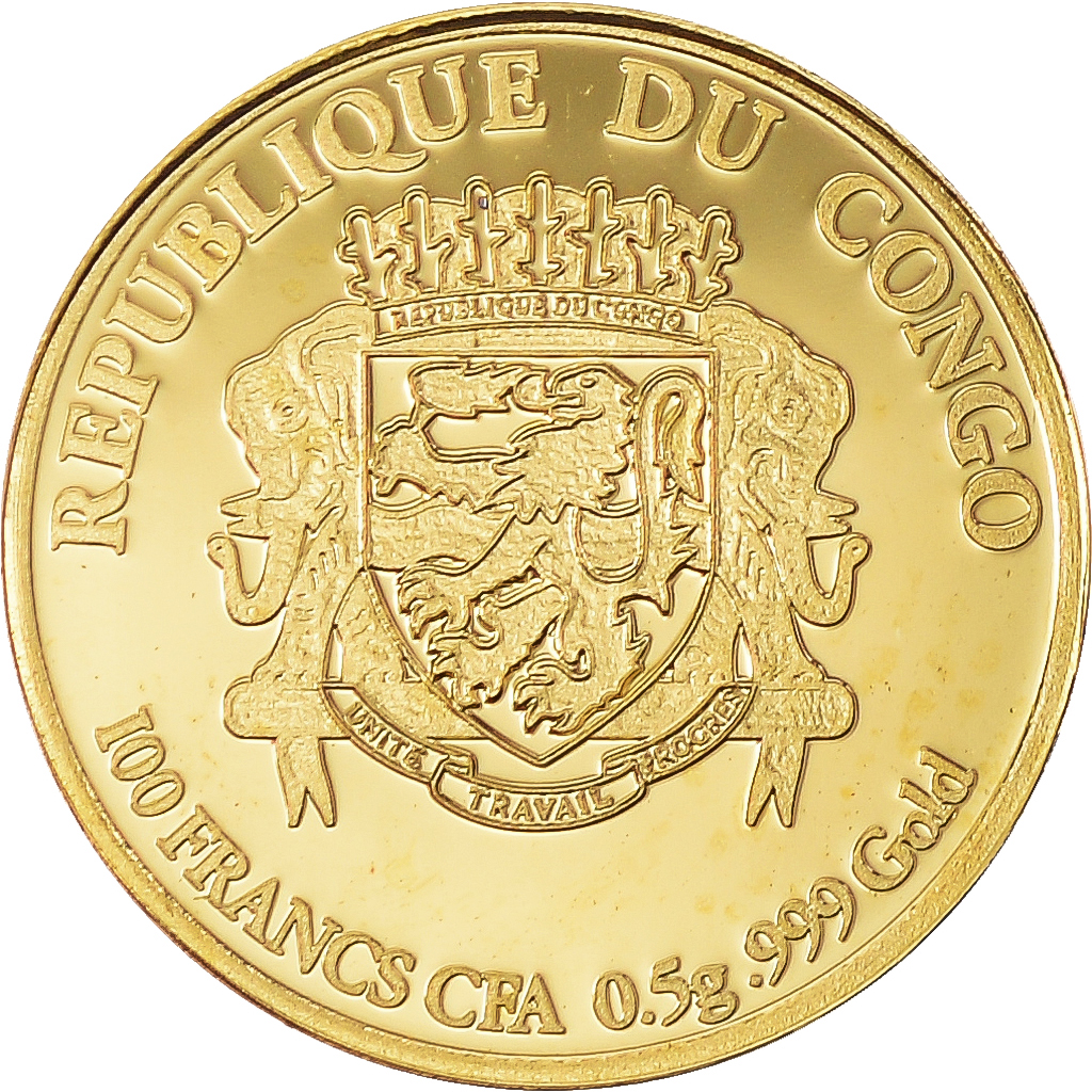 Coin, CONGO, DEMOCRATIC REPUBLIC, Mont Saint Michel, 100 Francs