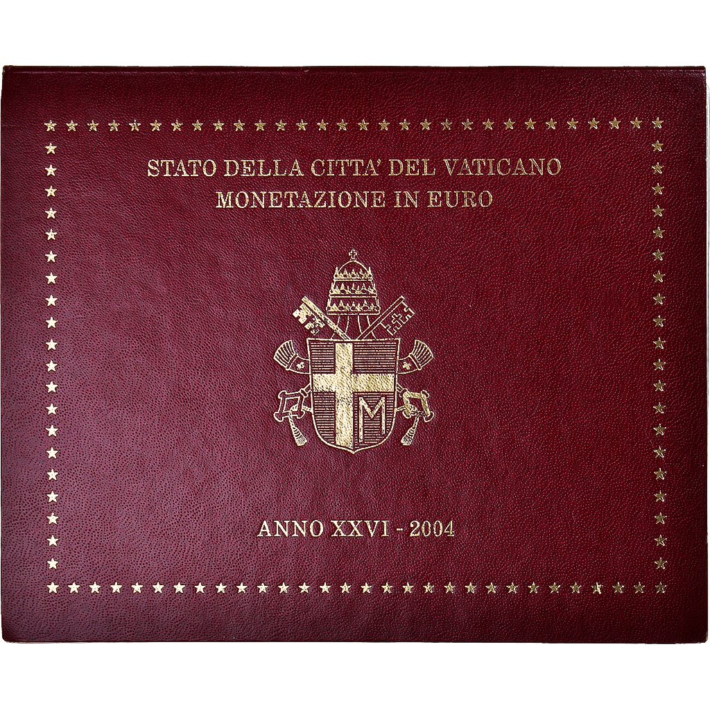 Vatican, Euro-Set, 2004, Rome, Anno XXVI Rome Jean-Paul II, 1 Cent to 2 Euro