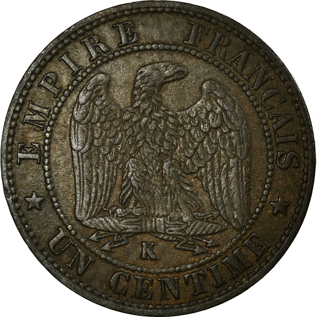 Coin, France, Napoleon III, Napoléon III, Centime, 1856, Bordeaux, 