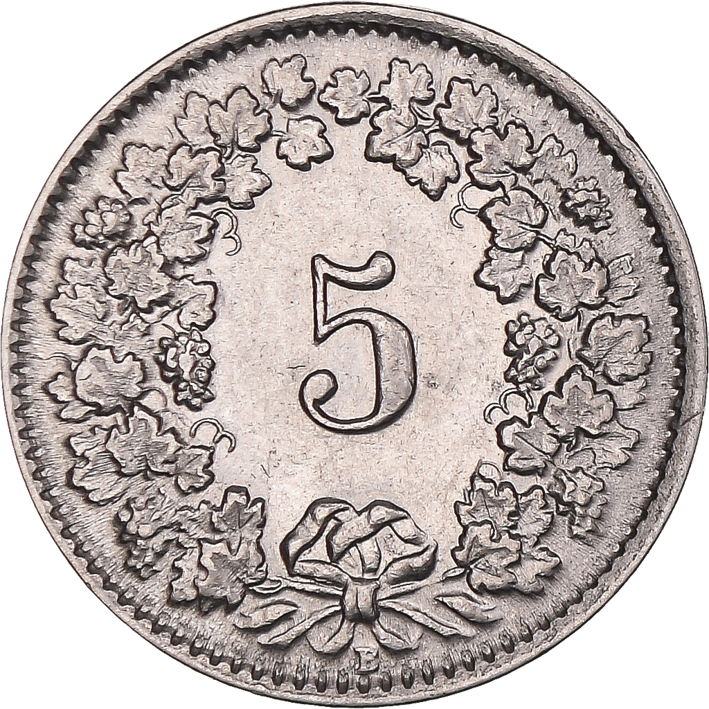 Coin, Switzerland, 5 Rappen, 1936, , Nickel, KM:26b