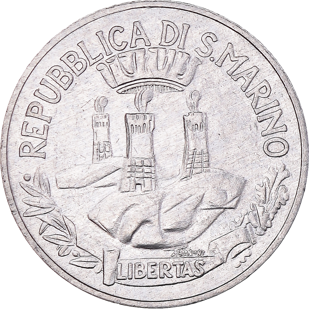 Coin, San Marino, 5 Lire, 1982, Rome, AU(50-53), Aluminum, KM:133