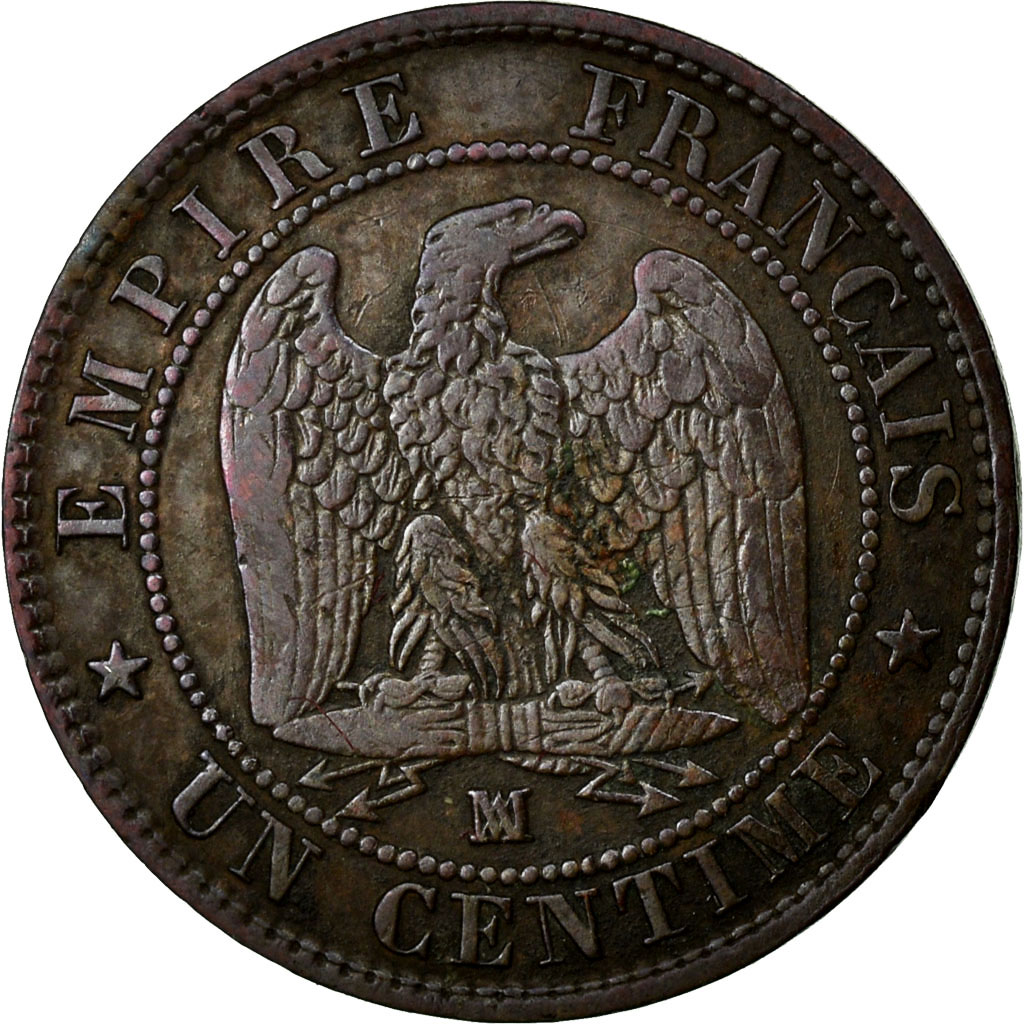 Coin, France, Napoleon III, Napoléon III, Centime, 1857, Marseille, 