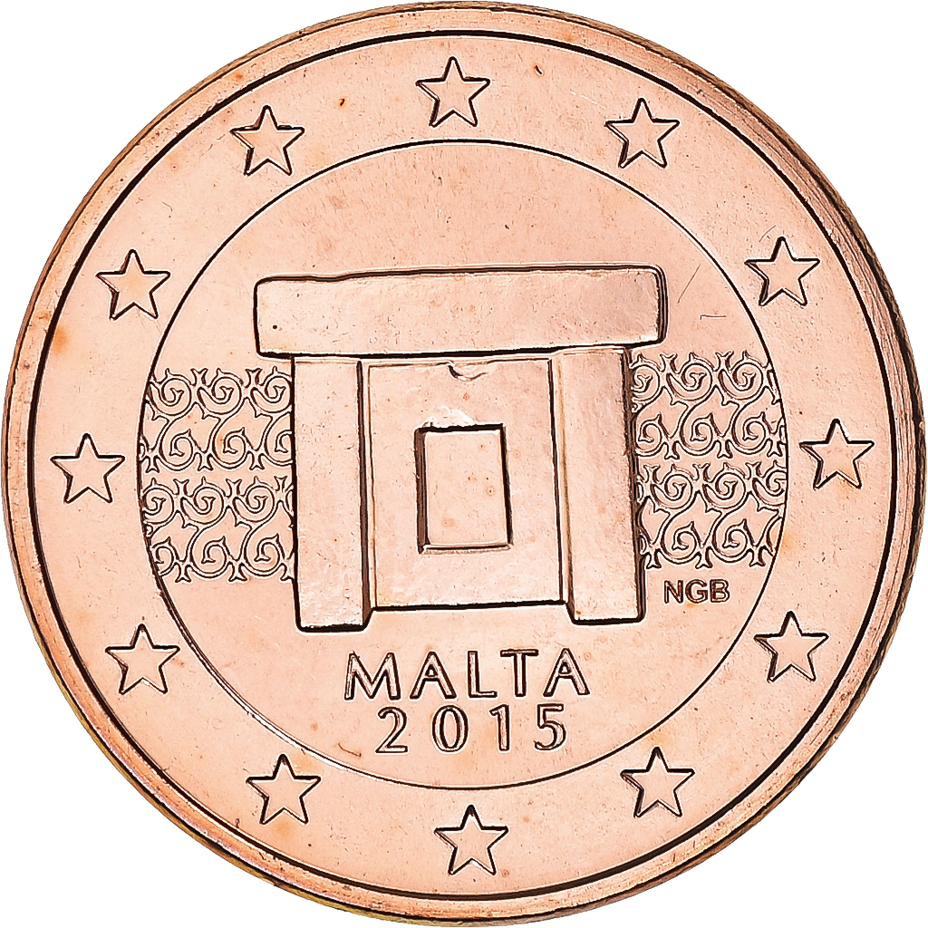 Malta, 5 Euro Cent, 2015, BU, STGL, Acier plaqué cuivre, KM:127