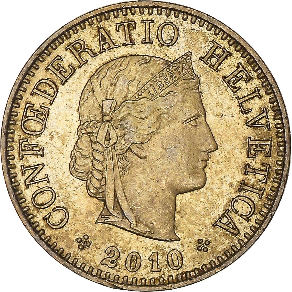 Coin, Switzerland, 5 Rappen, 2010, Bern, , Aluminum-Bronze, KM:26c