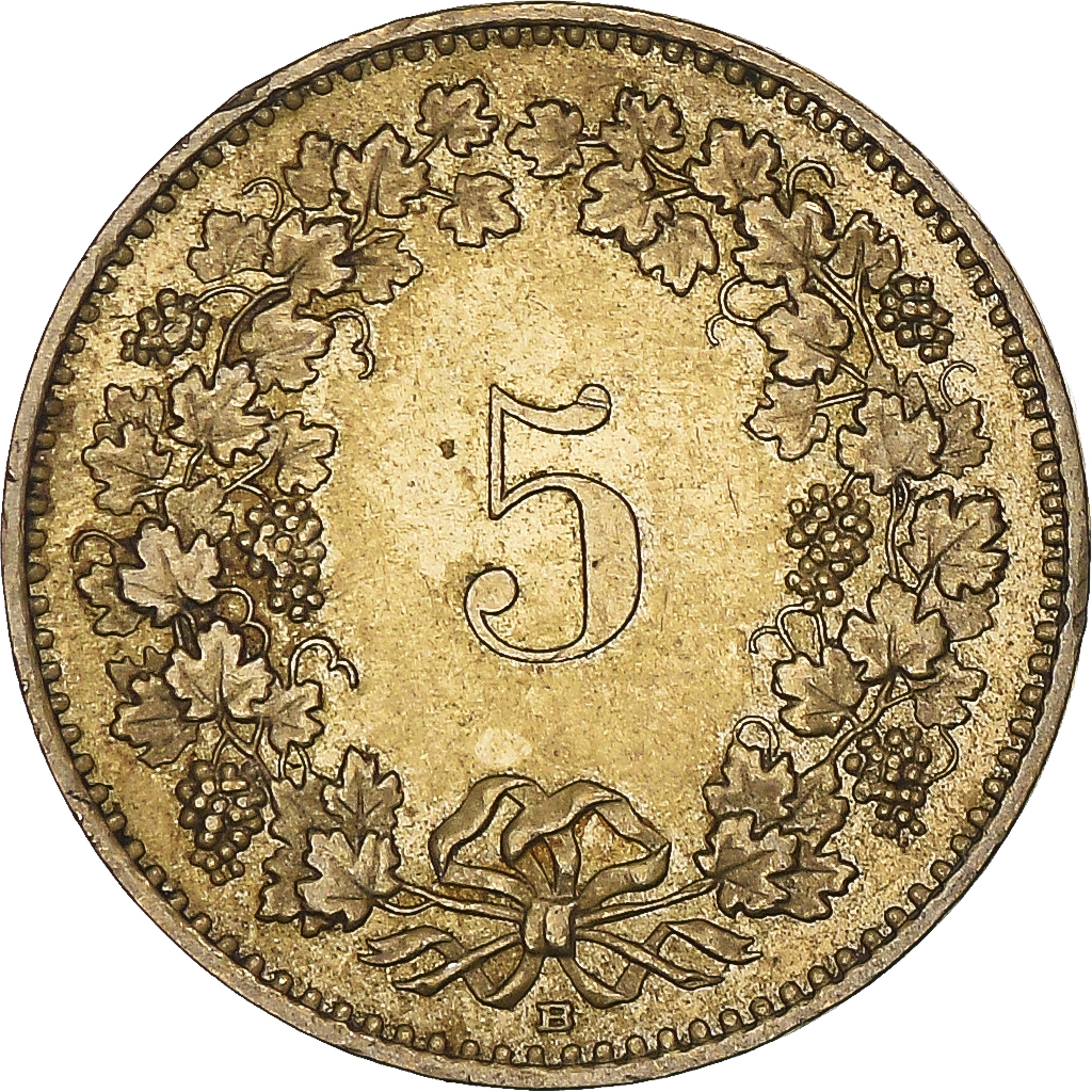 Coin, Switzerland, 5 Rappen, 2010, Bern, , Aluminum-Bronze, KM:26c