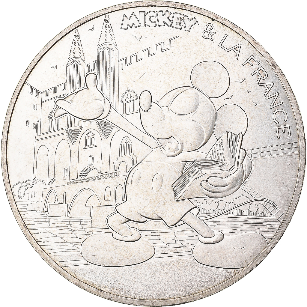 France, 10 Euro, 2018, Monnaie de Paris, Mickey Sur le Pont d'Avignon
