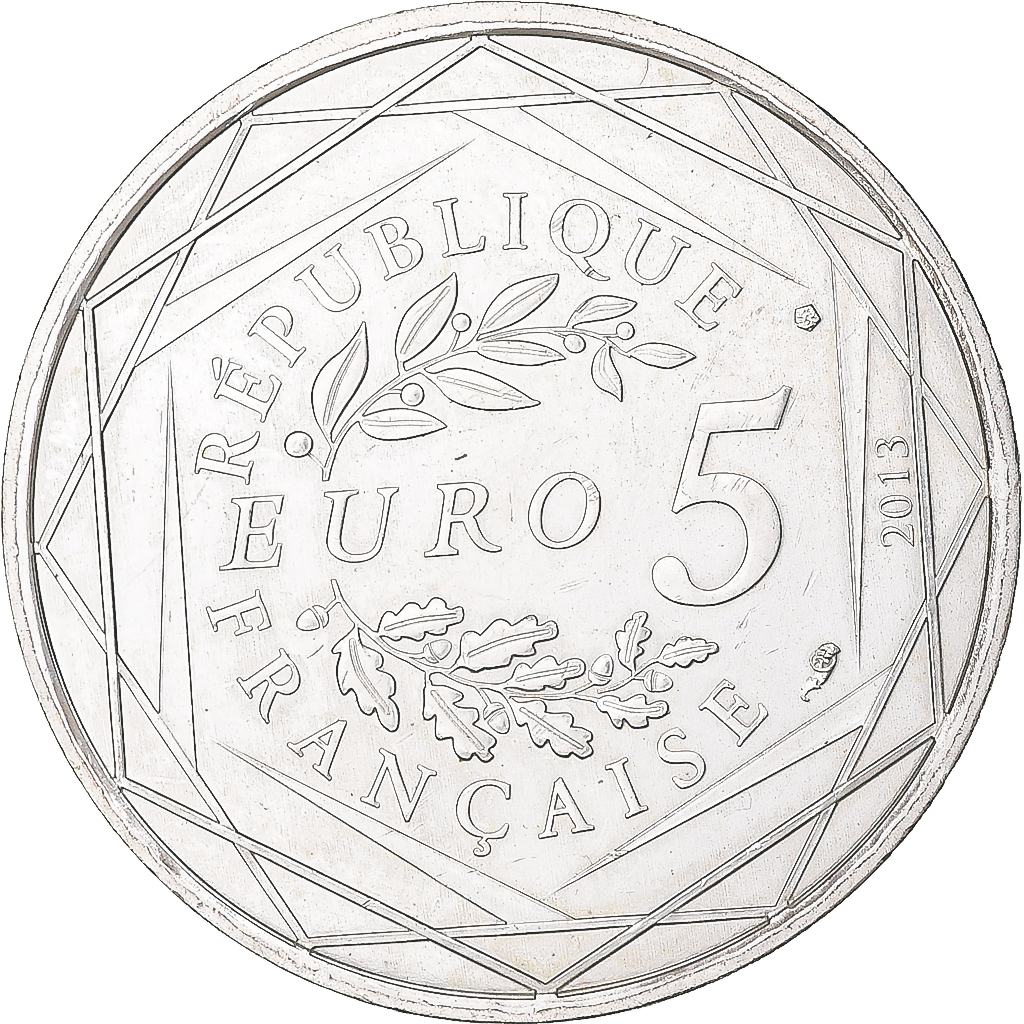 France, 5 Euro, 2013, Monnaie de Paris, Fraternité, AU(50-53), Silver