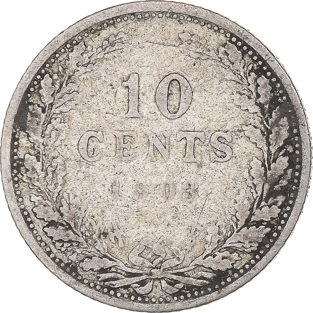 Coin, Netherlands, Wilhelmina I, 10 Cents, 1903, , Silver