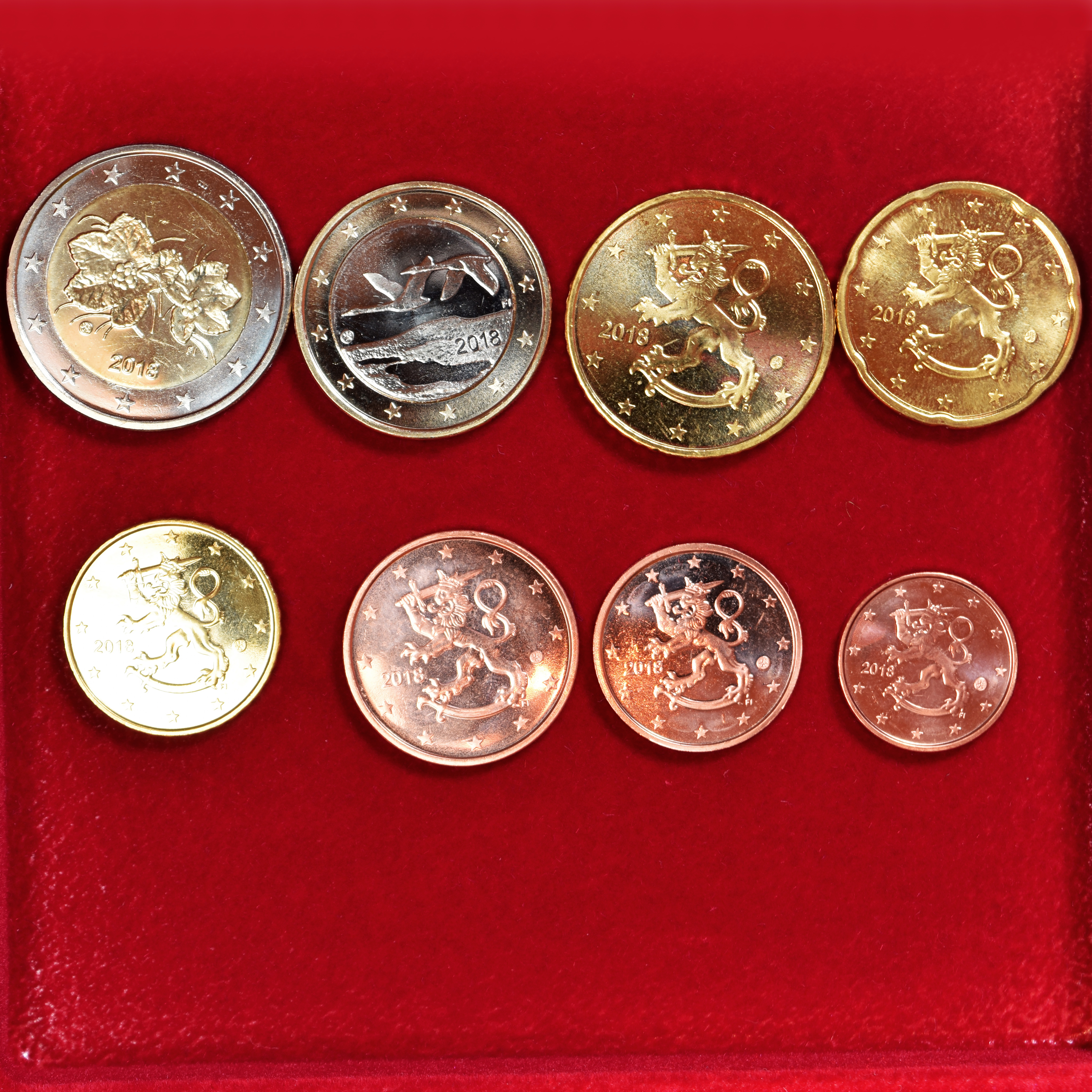 Finland, Euro-Set, 2018, Série de 8 pièces Euro., 
