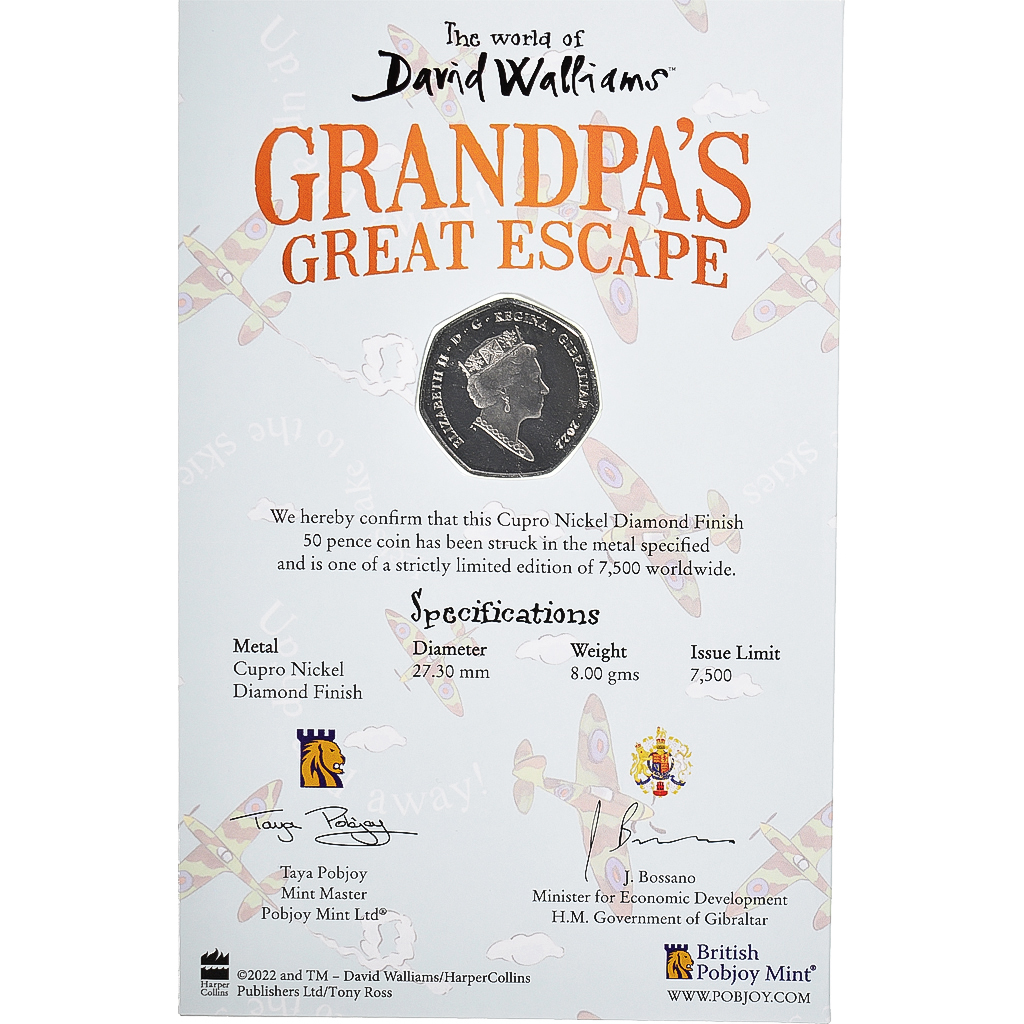 Coin, Gibraltar, 50 Pence, 2022, Pobjoy Mint, Grandpa's Great