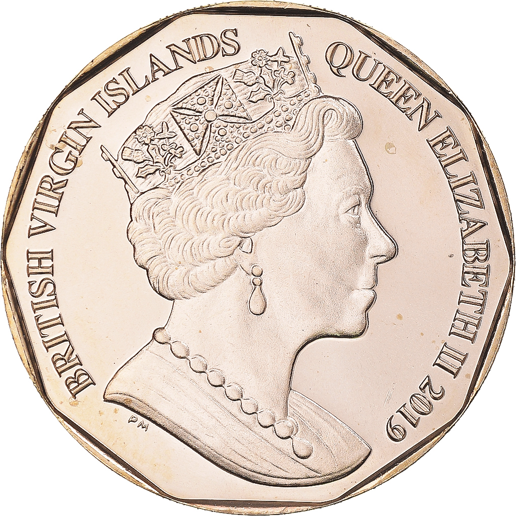 Coin, BRITISH VIRGIN ISLANDS, 1 Dollar, 2019, Coloured Chilean Flamingos)FDC