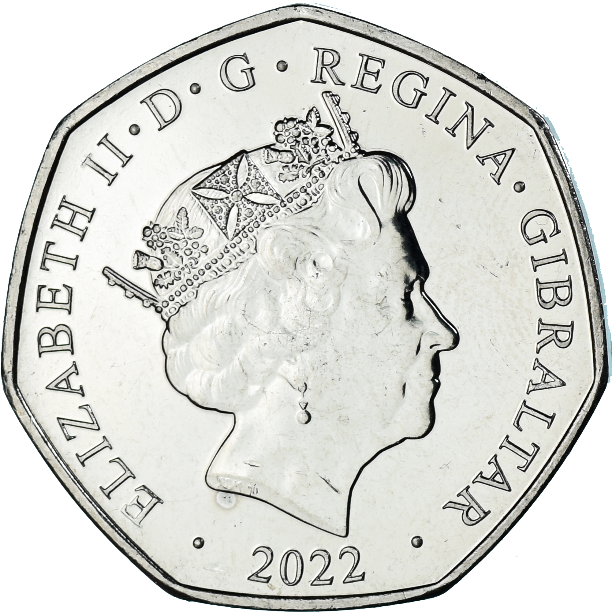 Coin, Gibraltar, 50 Pence, 2022, Christmas, , Cupronickel