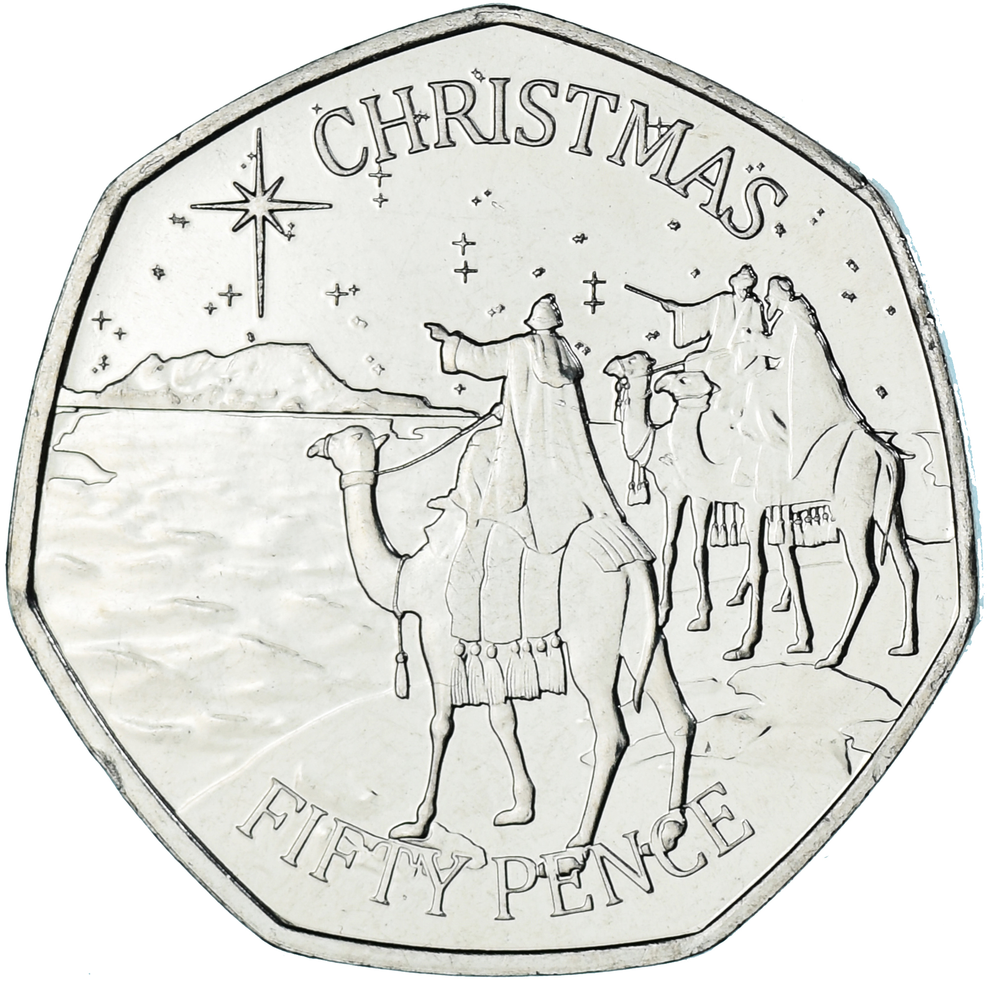 Coin, Gibraltar, 50 Pence, 2022, Christmas, , Cupronickel