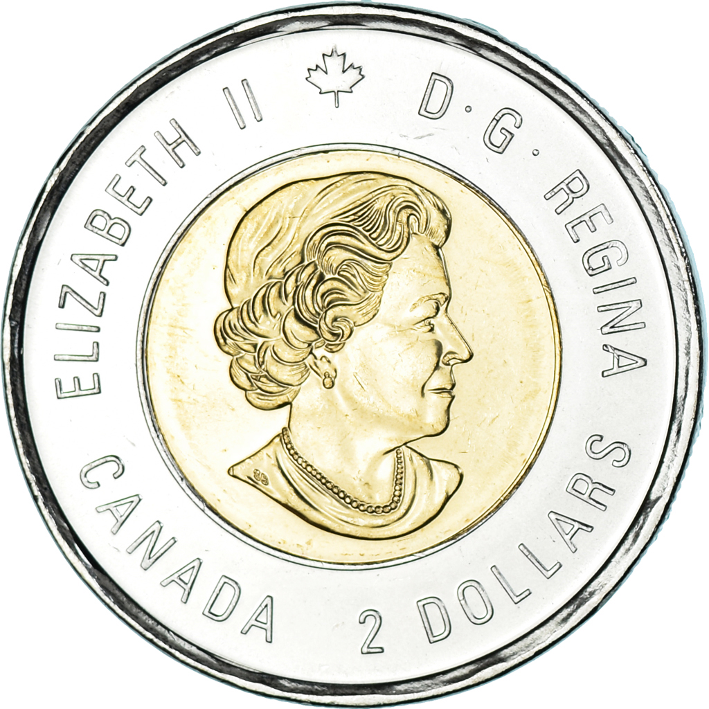 Coin, Canada, Découverte de l'insuline, 2 Dollars, 2021, Colorized, 
